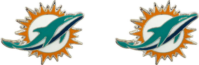 Pendientes con el logotipo de los Miami Dolphins -ER-094-09