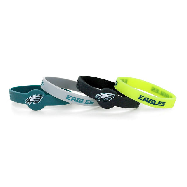 Pulsera de silicona de los Philadelphia Eagles (paquete de 4) -BC-283-24