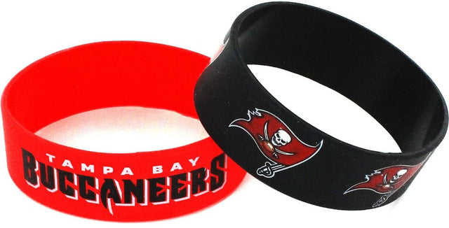 Pulseras anchas de los Tampa Bay Buccaneers (paquete de 2) -BC-207-27