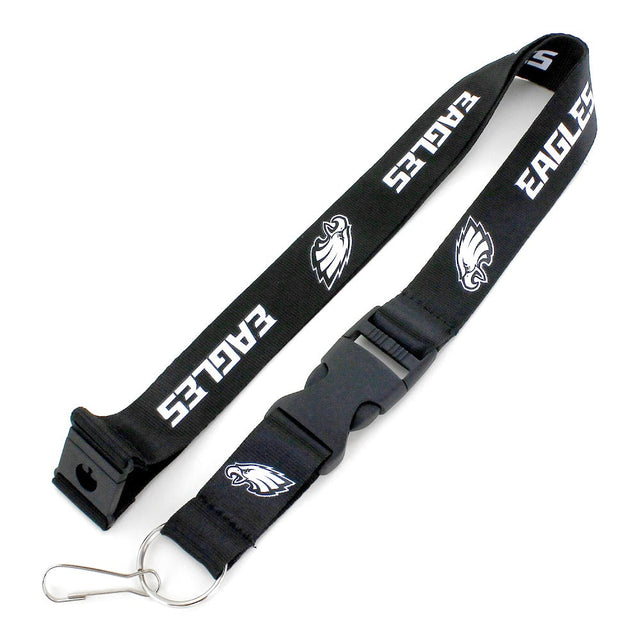 Cordón para el cuello del equipo Philadelphia Eagles (NEGRO y BLANCO) -LN-095-24-BW