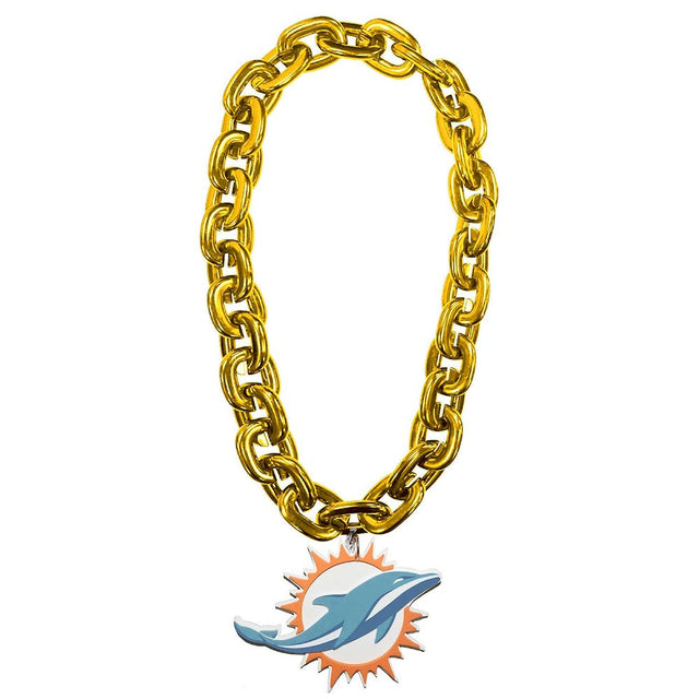 Cadena para fanáticos de los Miami Dolphins (GOLD) -FF-590-09-GD