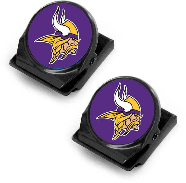 Paquete de 2 imanes con clip para notas de los Minnesota Vikings - MG-1135-21