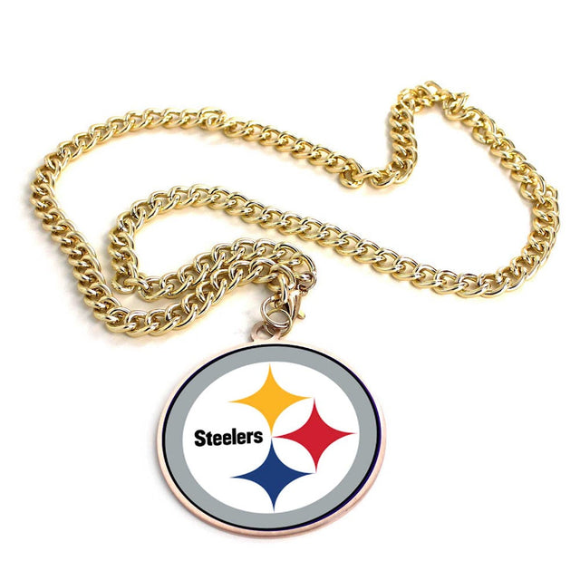 Collar con el emblema del equipo Pittsburgh Steelers (ORO) -PD-632-12