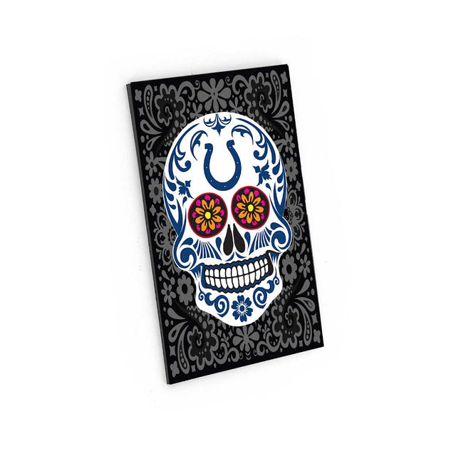 Imán con diseño de calavera de azúcar de los Indianapolis Colts -MG-1188-06