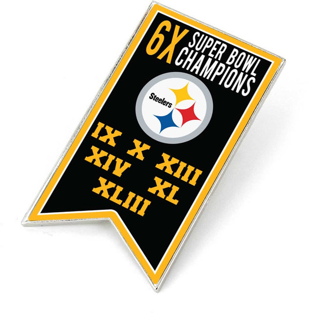 Pin de la bandera del campeonato de los Pittsburgh Steelers (SP) -PN-1064-12