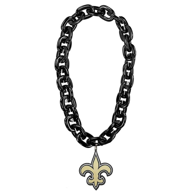 Cadena para fanáticos de los New Orleans Saints (NEGRA) -FF-590-22