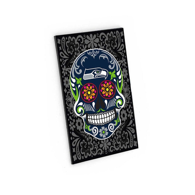 Imán con diseño de calavera de azúcar de los Seattle Seahawks -MG-1188-14