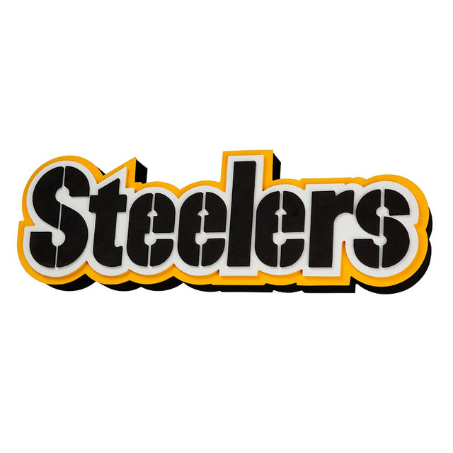 Letrero de pared con el logo de los Pittsburgh Steelers -FF-595-12-WMK