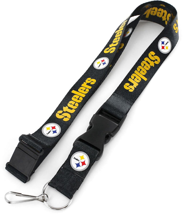 Cordón con el logo del equipo Pittsburgh Steelers (NEGRO) -LN-095-12