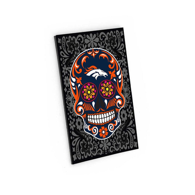 Imán con diseño de calavera de azúcar de los Denver Broncos -MG-1188-04