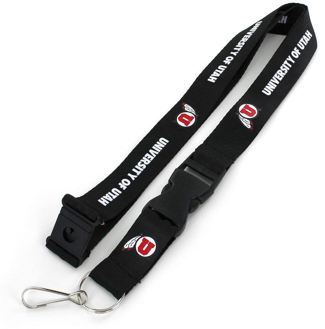 Cordón para el equipo Utah Utes (NEGRO) Ccp-Ln-095-23-Bk