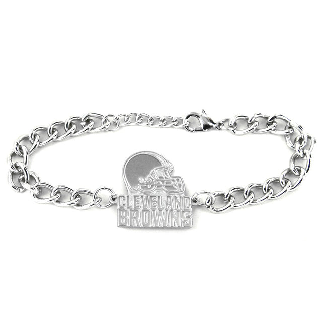 Pulsera con eslabones de cadena y logotipo de los Cleveland Browns -BC-642-03