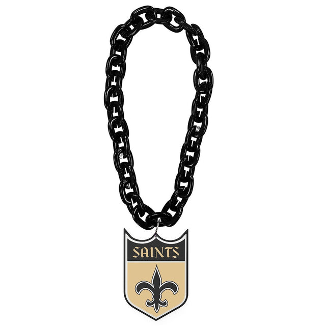 Cadena para fanáticos con el logo de los New Orleans Saints (NEGRO) "SHIELD" -FF-590-22-THB-BK