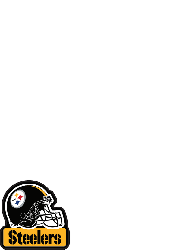 Imán de 3" con forma de casco de fútbol de los Pittsburgh Steelers -MG-1067-12