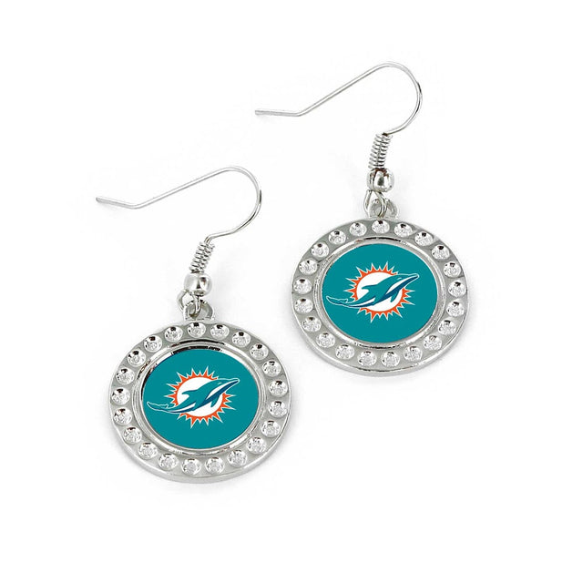 Miami Dolphins Dimple Earrings (FJ-1080) -ER-959-09