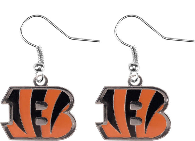 Pendientes colgantes con el logotipo de los Cincinnati Bengals -ER-015-02