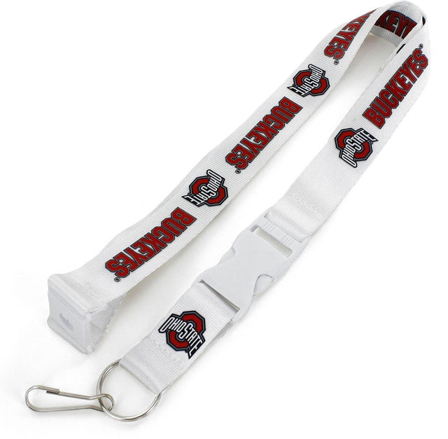 Ohio State (WHITE W/Wht Buckle) Lanyard Ccp-Ln-095-51-Wh