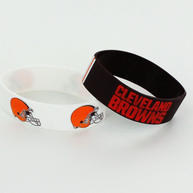 Pulseras anchas de los Cleveland Browns (paquete de 2) -BC-207-03