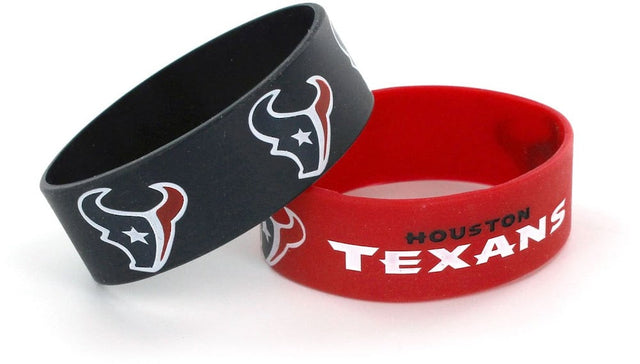 Pulseras anchas de los Houston Texans (paquete de 2) -BC-207-32