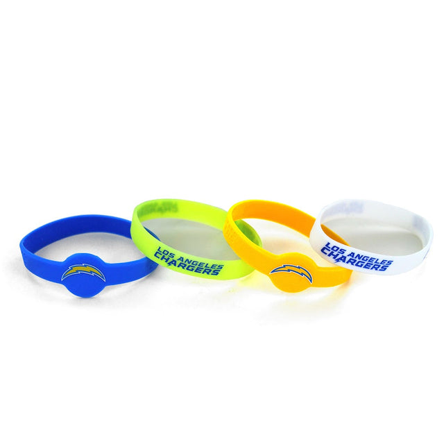 Pulsera de silicona de Los Angeles Chargers (paquete de 4) -BC-283-34