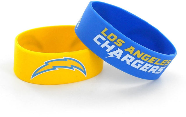 Pulsera ancha de Los Angeles Chargers (paquete de 2) -BC-207-34