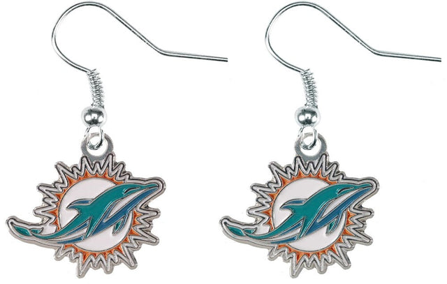 Pendientes colgantes con el logotipo de los Miami Dolphins -ER-015-09