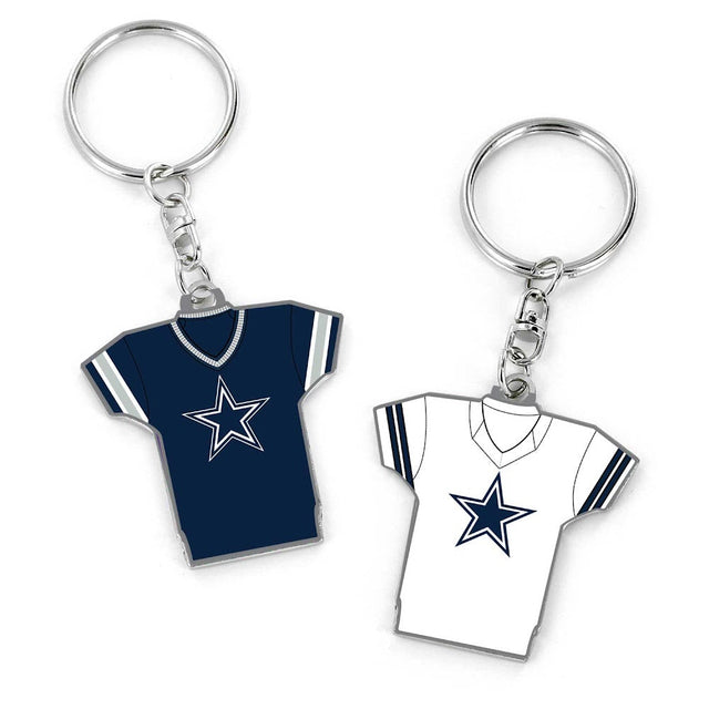 Llavero reversible de la camiseta local/visitante de los Dallas Cowboys -KT-1084-17