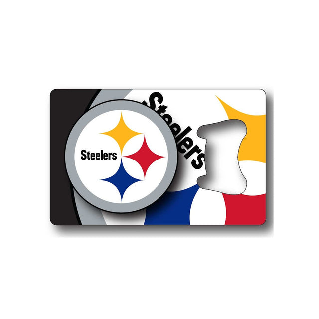 Imán para abrir botellas con forma de tarjeta de crédito de los Pittsburgh Steelers -BK-1179-12