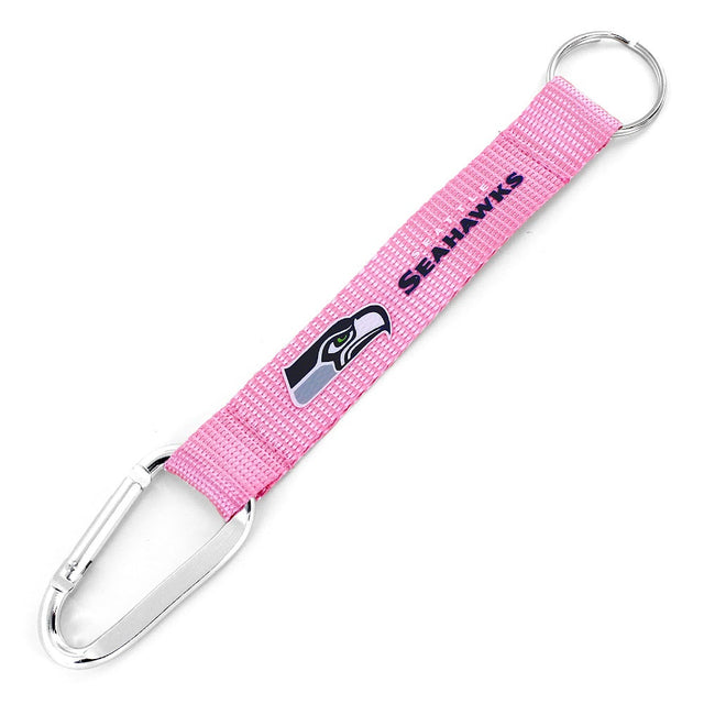 Seattle Seahawks Pink Carabiner Lanyard Keychain (NM) -KT-147-14-PK