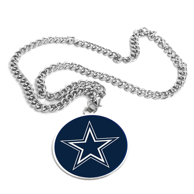 Collar con emblema del equipo Dallas Cowboys (PLATA) -PD-632-17