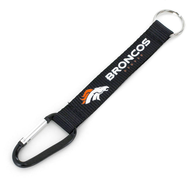 Denver Broncos Black Carabiner Lanyard Keychain (NM) -KT-147-04-BK