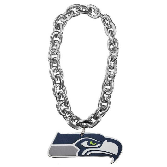 Cadena para ventiladores de los Seattle Seahawks (PLATA) -FF-590-14-SV