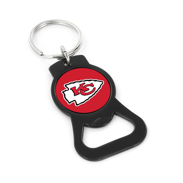 Llavero con abrebotellas de los Kansas City Chiefs (NEGRO) -BK-702-07-BK