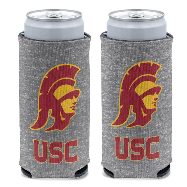 USC Trojans HEATHERED 12 oz Slim Can Cooler