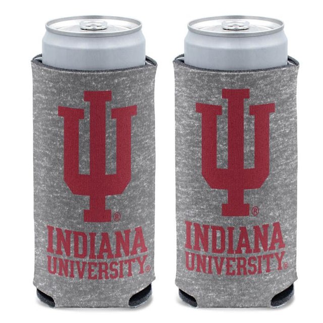 Enfriador de latas delgado de 12 oz con diseño jaspeado de Indiana Hoosiers