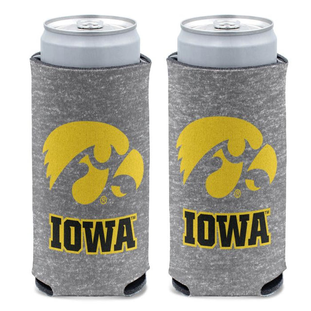 Enfriador de latas delgado de 12 oz HEATHERED de Iowa Hawkeyes