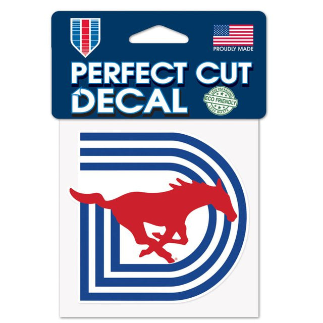 Southern Methodist Mustangs Perfect Cut Color Decal 4" x 4"