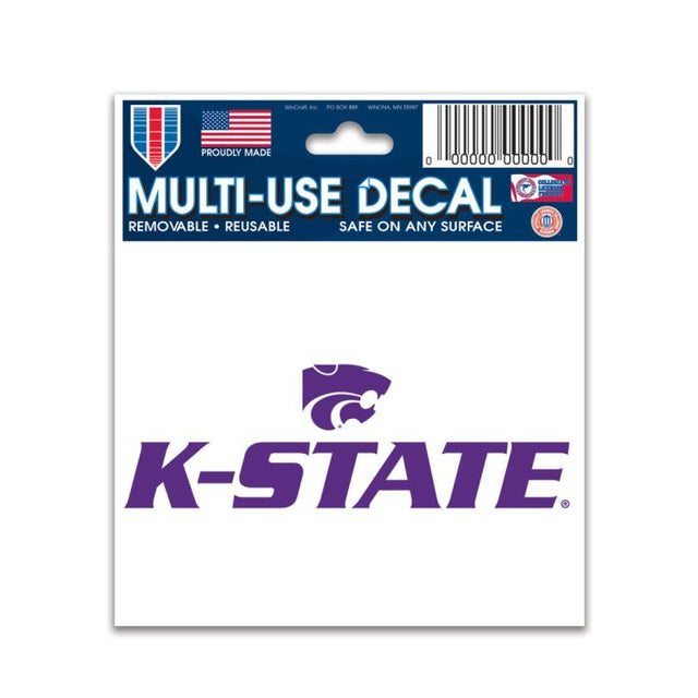 Calcomanía multiusos de Kansas State Wildcats de 3" x 4"