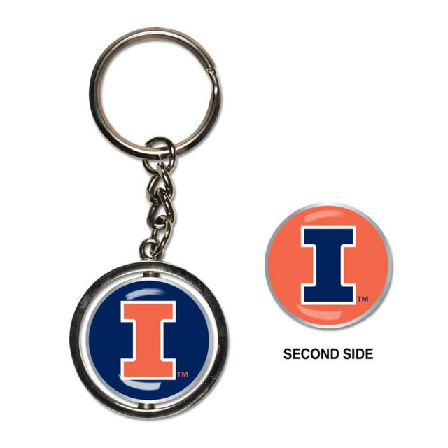 Illinois Fighting Illini Spinner Key Ring