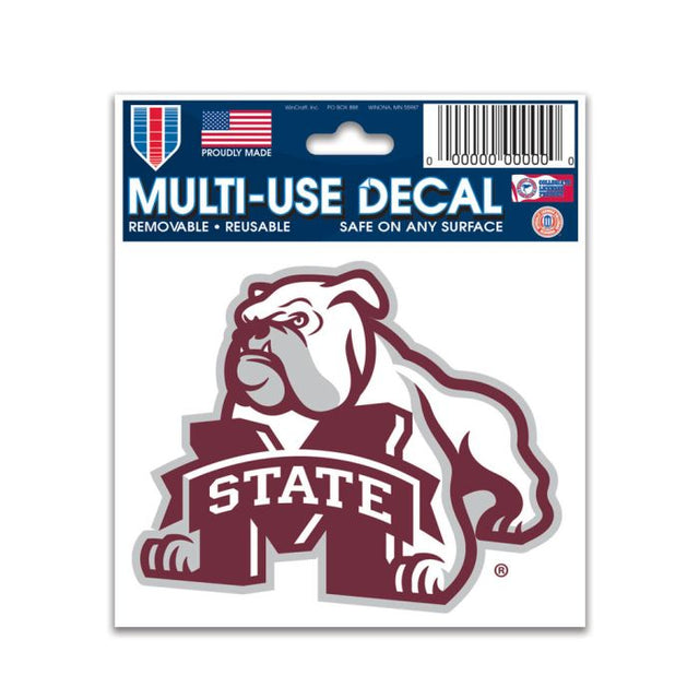 Calcomanía multiusos de Mississippi State Bulldogs de 3" x 4"