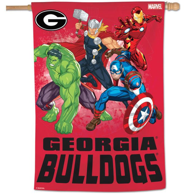 Georgia Bulldogs / Marvel (C) 2021 Marvel Vertical Flag 28" x 40"