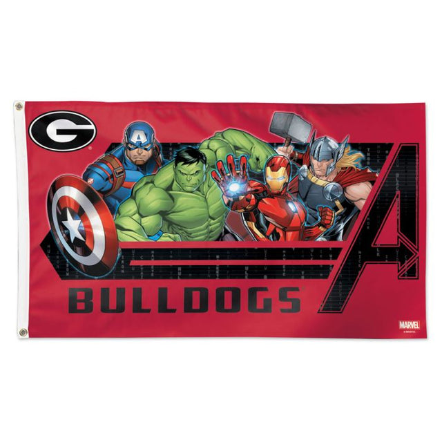 Georgia Bulldogs / Marvel (C) 2021 Marvel Flag - Deluxe 3' X 5'