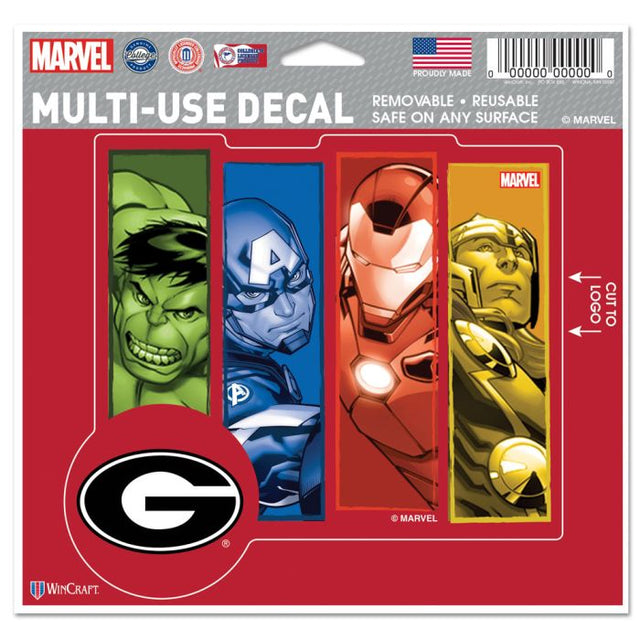 Georgia Bulldogs / Marvel (C) 2021 Marvel Multi-Use Decal - cut to logo 5" x 6"