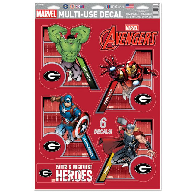 Georgia Bulldogs / Marvel (C) 2021 Marvel Multi-Use Decal 11" x 17"