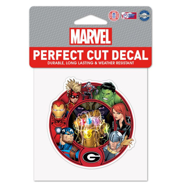 Georgia Bulldogs / Marvel (C) 2021 Marvel Perfect Cut Color Decal 4" x 4"