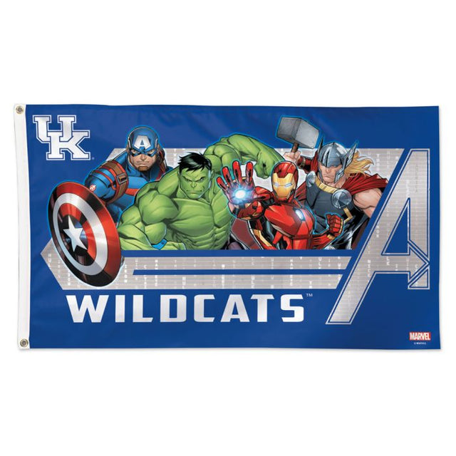 Bandera de Marvel de Kentucky Wildcats/Marvel (c) 2021 - Deluxe 3' X 5'