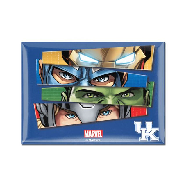 Imán de metal de 2,5" x 3,5" de Kentucky Wildcats/Marvel (c) 2021