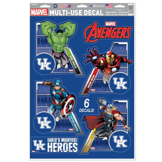 Kentucky Wildcats / Marvel (c) Calcomanía multiusos MARVEL 2021 de 11" x 17"