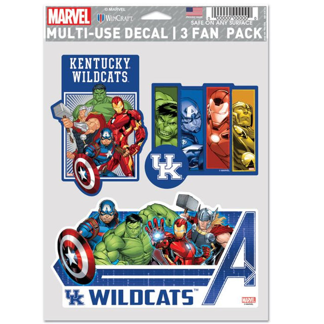 Kentucky Wildcats / Marvel (c) 2021 MARVEL Multi Use 3 Fan Pack