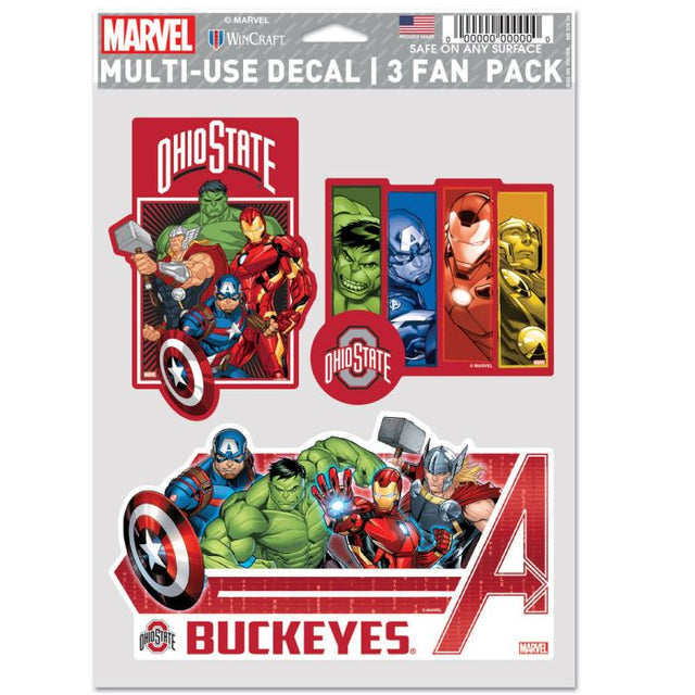 Ohio State Buckeyes / Marvel (c) Paquete multiusos para 3 fanáticos de MARVEL 2021